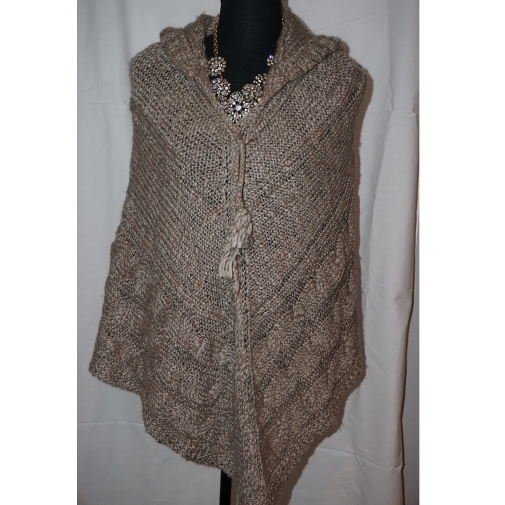 Knit poncho